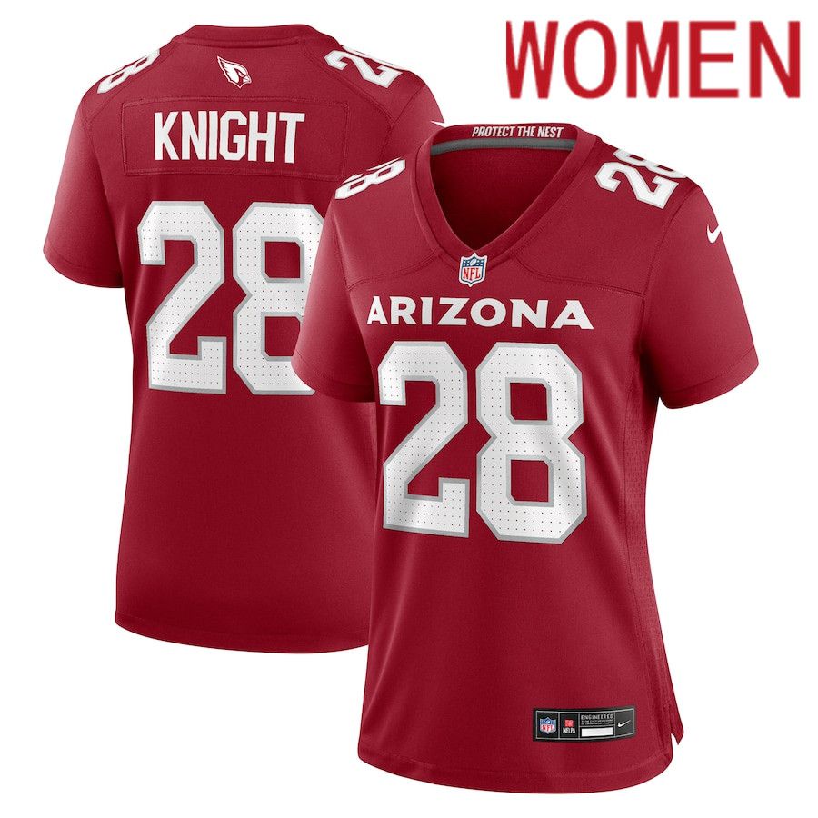 Women Arizona Cardinals #28 Qwuantrezz Knight Nike Cardinal Game NFL Jersey->arizona cardinals->NFL Jersey